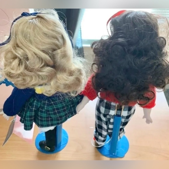 Dolls Marian Yu Designs 1987 Hierloom porcelain set of 2 original box new - Picture 3 of 10